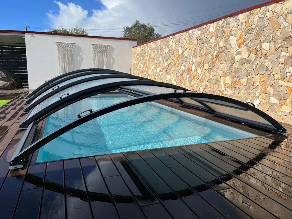 cubierta baja para piscinas modelo Teide, Leire Portugal